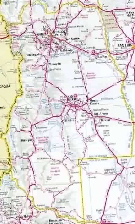 Mapa Rutas de Mendoza