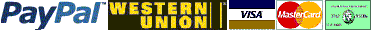 Visa - Mastercard - American Express - Cabal - Paypal - Western Union