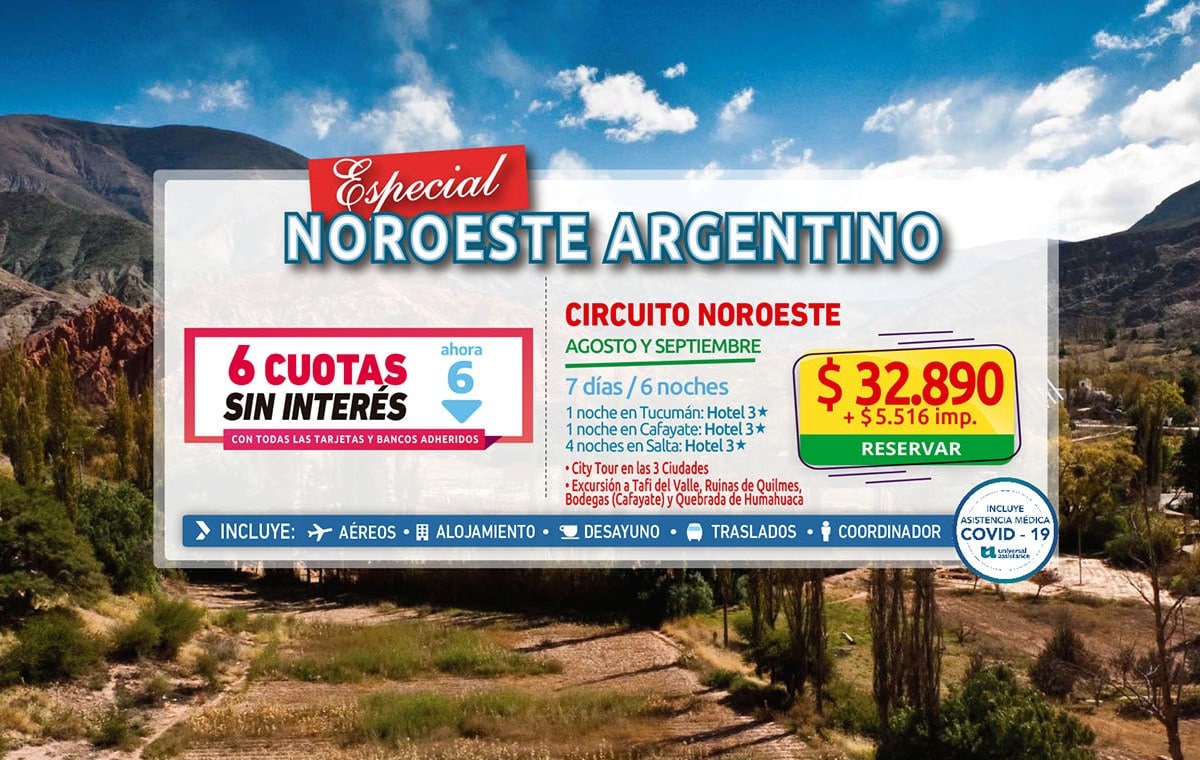 Circuito Noroeste Argentino 7 días con aéreo