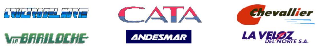 crucero del norte, Chevalier, Andesmar, Via Bariloche, La veloz del norte, cata