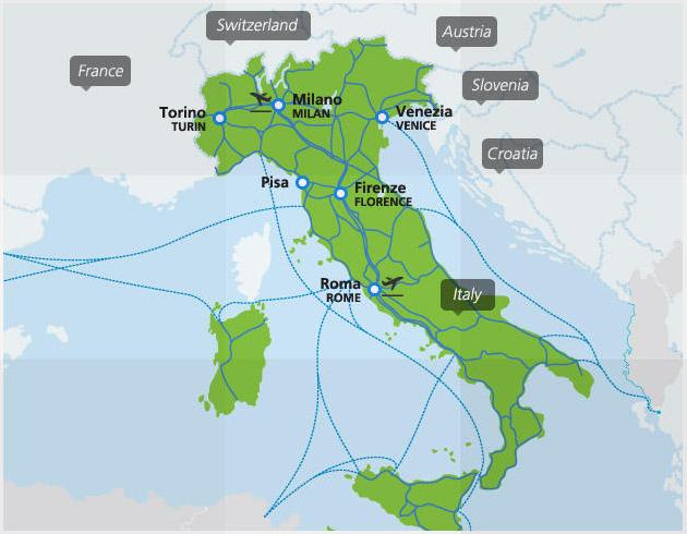 VIAJE POR ITALIA EN TREN ITALY PASS TRENITALIA 