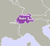 Pases Nacionales de trenes Europeros Mapa Suiza